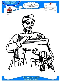 Çocuklar İçin Postacı Boyama Sayfaları 